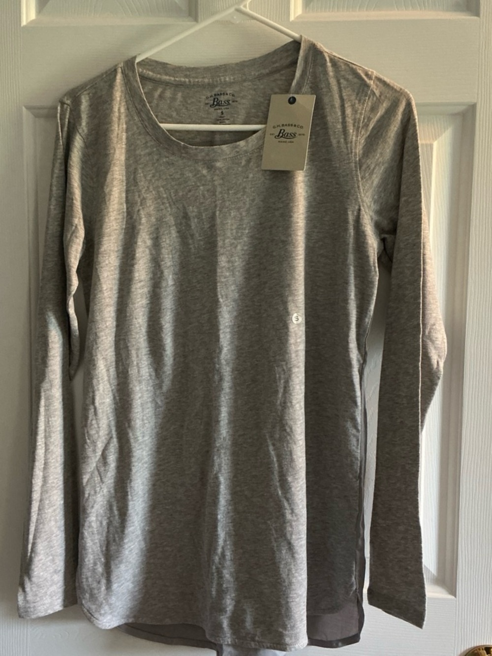 Bass Women's Long-Sleeve Crewneck Tee - Heather Gray